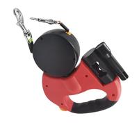Laisse double pour deux chiens avec lumière LED - Fournitures extensibles pour le jogging, l'entraînement, la marche de nuit, les voyages, les activités de course à pied