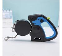 Laisse Double rétractable pour 2 Chiens avec Pivot à 360 degrés, Technologie sans enchevêtrement 360, Lampe de Poche LED, laisses réfléchissantes pour la sécurité, Double Verrouillage (Marron)(Blue)