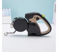 Laisse Double rétractable pour 2 Chiens avec Pivot à 360 degrés, Technologie sans enchevêtrement 360, Lampe de Poche LED, laisses réfléchissantes pour la sécurité, Double Verrouillage (Marron)(Brown)