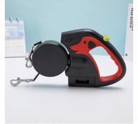 Laisse Double rétractable pour 2 Chiens avec Pivot à 360 degrés, Technologie sans enchevêtrement 360, Lampe de Poche LED, laisses réfléchissantes pour la sécurité, Double Verrouillage (Marron)(Red)