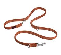 Laisse éducative HALTI - 7 Fonctions Conçues pour Vous Aider a Éduquer et Promener Votre Chien, Laisse de Dressage de Chien à Double Extrémité pour Chiens et Chiots (Taille L, Orange Brûlé, 2m)