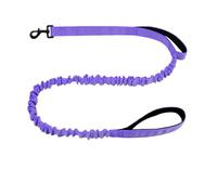 Laisse élastique pour chien résistante - 2 poignées rembourrées avec absorption des chocs pour une formation et un confort améliorés (PURPLE)