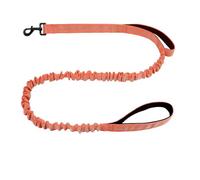 Laisse élastique pour chien résistante - 2 poignées rembourrées avec absorption des chocs pour une formation et un confort améliorés(Orange)