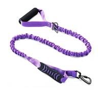 Laisse élastique pour chiens de petite, moyenne et grande taille | Laisse anti-traction avec prise en main confortable (violet)