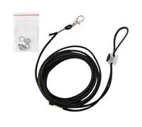 Laisse élastique pour perroquet, contrôle de vol de 2,5 m, corde élastique anti-fuite, avec anneaux de cheville amovibles, sangle amovible pour oiseau