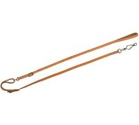 Laisse en bandoulière AKAH en cuir fauve 1,85 m x 10 mm mit Scherenzange