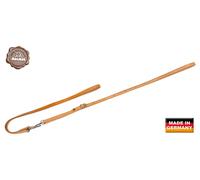Laisse en bandoulière spéciale AKAH en cuir fauve 1,60 m 14 mm