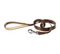 Ferplast Laisse pour chien Daytona – Nylon 120 cm, poignée rembourrée, mousqueton métal, marron