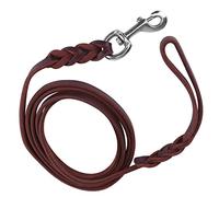 Laisse en Cuir Véritable pour Chien, 1,2 M, en Cuir de Vache Cousue Main | laisse en cuir de veau, quincaillerie en laiton, corde de marche robuste, race moyenne et grande, entraînement extérieur