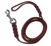 Laisse en Cuir Véritable pour Chien, 1,2 M, en Cuir de Vache Cousue Main | laisse en cuir de veau, quincaillerie en laiton, corde de marche robuste, race moyenne et grande, entraînement extérieur