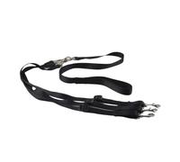 Laisse en nylon 3 en 1 pour chien 3 en 1 triple tête 3 façons de promener les chiens en plein air (noir)