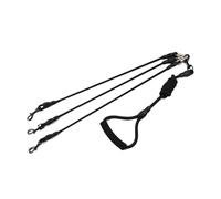 Laisse en nylon durable pour trois chiens, double laisse pour petits grands husky pitbull (Noir, S)
