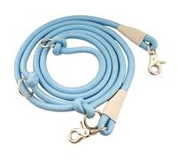 Laisse en nylon mains libres pour chien de petite, moyenne et grande taille de 2,6 m, laisse à bandoulière réglable (bleu, 2,6 m x 10 mm)
