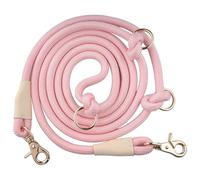 Laisse en nylon mains libres pour chien de petite, moyenne et grande taille de 2,6 m, laisse à bandoulière réglable, pour promener votre chien, rose - 2,6 m x 10 mm