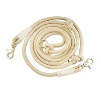 Laisse en nylon mains libres pour chien de petite, moyenne et grande taille de 2,6 m, laisse à bandoulière réglable (doré, 2,6 m x 10 mm)