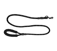 Laisse en Nylon Robuste pour Animaux de Compagnie, Corde Ronde réfléchissante, adaptée aux Chiens de Taille Moyenne et Grande (Noire)