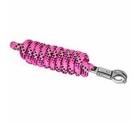 Laisse en polypropylène tressé serré - 2 m - Plusieurs variantes de couleurs - Tricot de fixation pour chevaux - Corde de fixation pour chevaux, poney, âne, chèvre, longue 2 m (rose/rouge/bleu roi)
