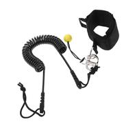 Laisse Enroulée Fibres Renforcées et Sangle de Jambe pour Sup Garçon | Corde de Sécurité en Tpu Noir, pour Paddleboarding et Kayak, Réduit les Irritations à Cheville