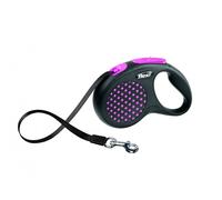 LAISSE ENROULEUR FLEXI DESIGN M/L ROSE 5 METRES