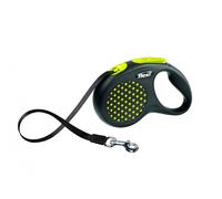 LAISSE ENROULEUR FLEXI DESIGN M/L SANGLE JAUNE 5M 50KG MAX
