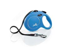 Laisse Chien Flexi Classic Bleu - Accessoire Chien - Combinaison Largeur et Taille: Longueur - 5 m, Taille - S