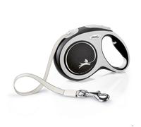 Laisse enrouleur - FLEXI - New Comfort - Sangle 5m - Pour chiens jusqu'à 15kg - Noir