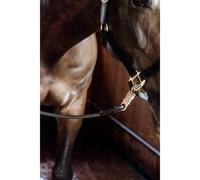 Laisse équitation en cuir Kentucky Noir 70 cm