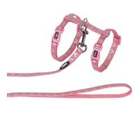 Laisse et harnais pour chat Nobby Pet Cat Head Rose TU