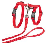 Laisse et harnais pour chat Nobby Pet Rouge 13 mm