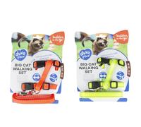 Laisse et harnais pour chat réfléchissant uni Duvoplus Orange 55x1,2x0,5 cm