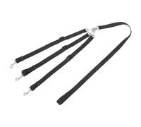 Laisse Extensible pour Chien Noire en Nylon, Triple Solution de Promenade