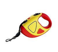 Laisse extensible pour chiens de taille moyenne et grande - Roulette rétractable sans nœuds + lumière LED pour chat et chien Elizabeth Circle - Chaîne élastique pour le camping - Poignée antidérapante