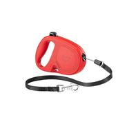 Laisse Extensible pour Chiens de Taille Moyenne FLIPPY ONE CORD S, Cordon rétractable 4,5 m, max 12 kg, Rouge Rouge