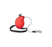 Laisse Extensible pour Petits Chiens FLIPPY ONE CORD MINI, Cordon rétractable 3 m, max 8 kg, Rouge Rouge