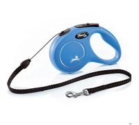 FLEXI New Classic Laisse avec Cordon pour Chien Bleu 5 m Taille S