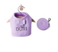 Laisse for Chat, Harnais for Chat Anti-échappée, Harnais Respirant Quatre Saisons for Promener Les Chats en déplacement(Purple,S)