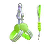 Laisse for Chien de Style Gilet, Harnais réglable for Petit, Moyen et Grand Chien(Green,XL)