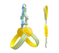 Laisse for Chien de Style Gilet, Harnais réglable for Petit, Moyen et Grand Chien(Yellow,M)