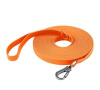 Laisse for Chien en PVC, Longueurs de 1.8M 3M 5M 10M, Laisse d'entraînement de Course étanche et Facile à Nettoyer for Chiens de Taille Moyenne et Grande(Orange,1.8M)
