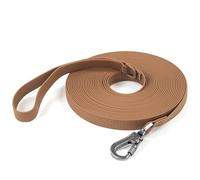 Laisse for Chien en PVC, Longueurs de 1.8M 3M 5M 10M, Laisse d'entraînement de Course étanche et Facile à Nettoyer for Chiens de Taille Moyenne et Grande(Chocolate,3M)