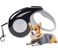 Laisse For Chien, Renforcée Extensible Avec Poignée Antidérapante Et Laisse For Chien Réglable, Sans Enchevêtrement, Bande En Nylon Solide De 5 M / 16 Pieds, Verrouillage De Pause De Frein À Une Main(