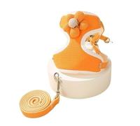 Laisse for Chien Style Gilet Petit Chien Bichon Harnais Teddy Chiot Chiot Chien Laisse de Promenade(Orange,1.6M_S)