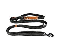 Laisse Main Libre Chien 2m. Réglable Libre Longueur. Ceinture Securite Voiture. Laisse Bondouliere Ceinture Chien. Jogging Canicross pour Petit Moyens Chiens. Fabriqué en Espagne. Noir.