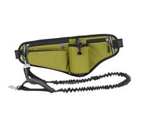 Laisse Mains Libres pour Chien Ceinture, Grande capacité 45x18x3 cm, Tissu résistant à l’Eau - Sécurité réfléchissante Nocturne, Double Amortisseur, idéale pour promenades et (Verte)