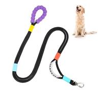 Laisse mains libres pour chien, laisse de course mains libres, laisse pour chien, taille réglable, pour promener le chien, laisse pour chien pour la course, l'entraînement, le jogging (noir)