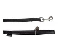LAISSE MC LEATHER 25MM/120 CM NOIRE ZOLUX