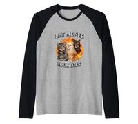 Laisse-Moi Voir tes Pieds Funny Cat Gen Z Meme Cringe Brainrot Manche Raglan