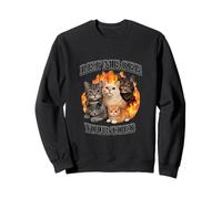 Laisse-Moi Voir tes Pieds Funny Cat Gen Z Meme Cringe Brainrot Sweatshirt