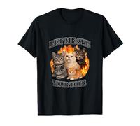 Laisse-Moi Voir tes Pieds Funny Cat Gen Z Meme Cringe Brainrot T-Shirt