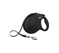 Flexi New Classic Laisse Sangle - L : 8 M - Noir - Pour Chien